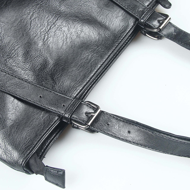 New Genuine Leather Handbag for Men, Korean Style Shoulder Bag, European and American Simple Casual Crossbody Bag, Trendy Men's Briefcase, Large Bag