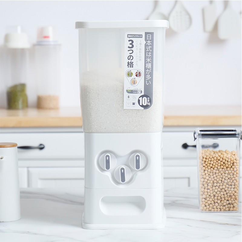 Measuring rice cylinder automatically out 20 kg meter drum household insect anti - moisture seal rice tank rice container box