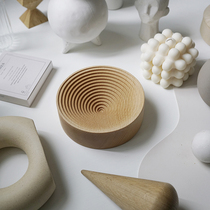 niceone original design ins Wind solid wood tray Nordic modern geometric surface art decoration ornaments