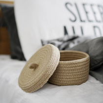 niceone jute basket storage basket Nordic weaving handmade desktop debris finishing storage multi-purpose decoration