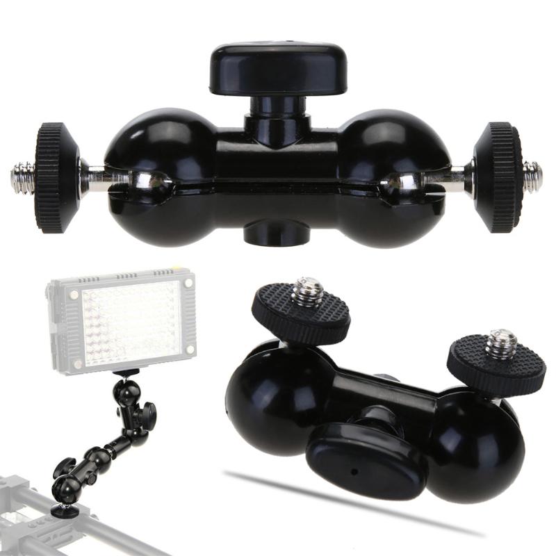 Suitable for SLR camera magic arm universal bracket Monitor bracket Strange hand hot shoe ball head double head 1 4