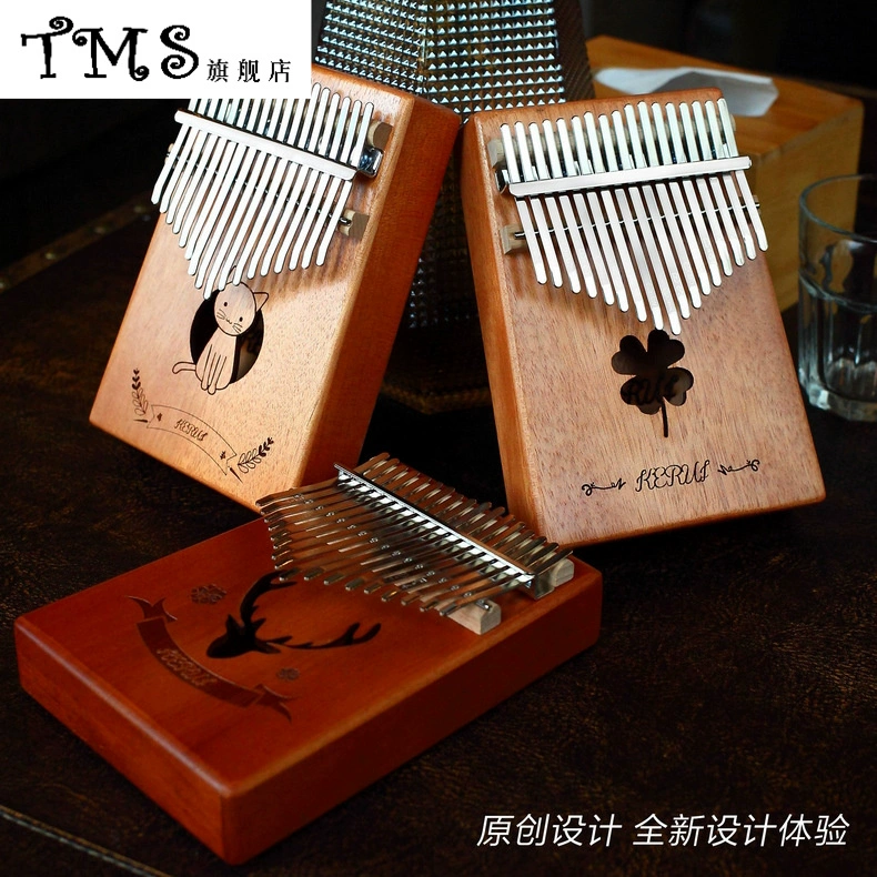 [Veneer] Đàn piano ngón tay cái Kalimba 17 âm dành cho người mới bắt đầu học nhạc cụ Kalimba klim ngón tay đàn piano miếng gảy - Nhạc cụ phương Tây