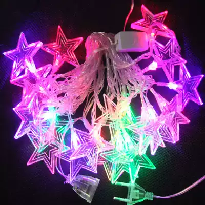 New Year festival lights LED lights flashing lights String 4 meters Spring Festival store decoration lights Rope lights Star lights Large