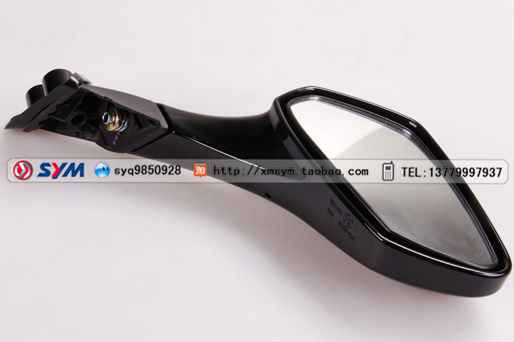 SYM Sanyang Đầu máy RV250 Xe máy Gương chiếu hậu bên phải Lắp ráp Gương chiếu hậu Đen sáng Không có ánh sáng kính xe máy rizoma