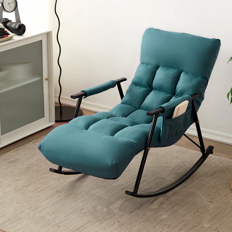 Balcony Casual Chair Mesh Red Light Lavish Lounge Chair Home Living Room Rocking Chair Sloth Chair Nordic Tech Cloth Single Sofa