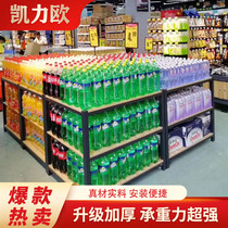 Supermarket Milk Pile Head Shelving Shelf Show Promotion Tai Steel Wood Display Shelf Flowers Car Special Price Desk Imported Food Store Rack