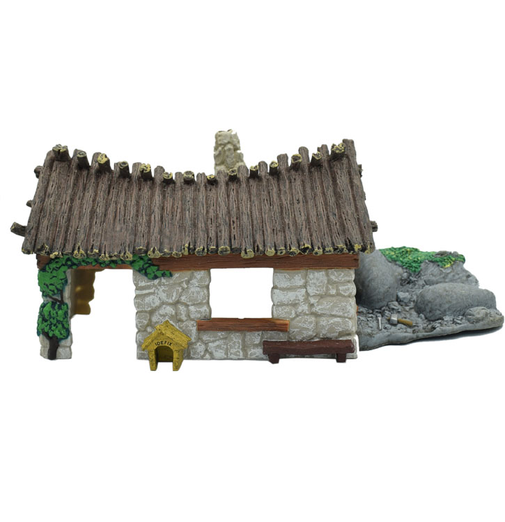 World War II scene accessories 1:48 1:35 house model farmhouse farmhouse country cottage has been painted