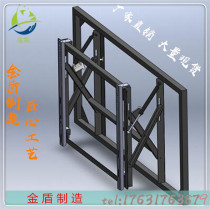 Vertical vertical TV monitoring splicing screen front maintenance hydraulic bracket can be elastic and retractable wall-mounted advertising integrated embedded