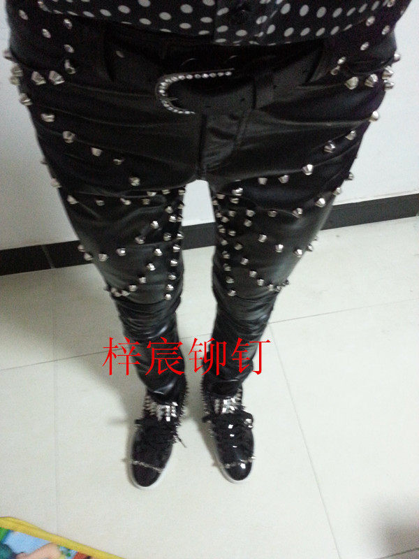 Pantalon cuir homme serré - Ref 1485382 Image 49