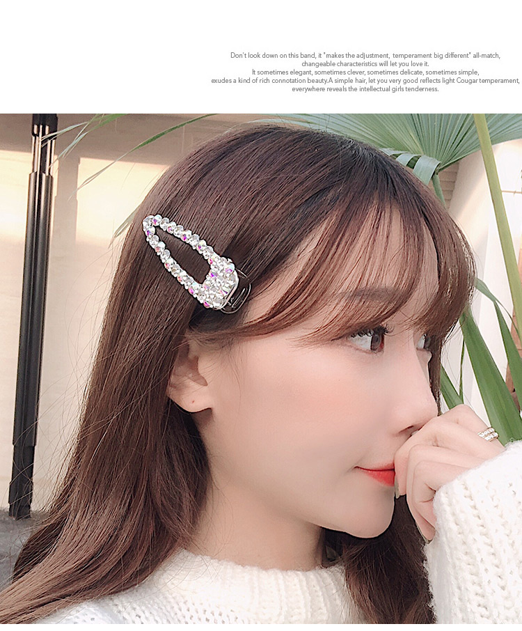 Netb kim cương đỏ mỏ vịt clip ngọc trai kẹp tóc nữ Hàn Quốc kẹp tóc clip clip clip clip clip cô gái - Phụ kiện tóc băng đô tai mèo