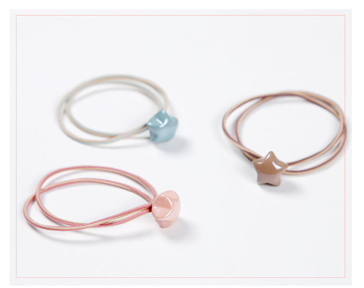 2018 mới macarons ngôi sao năm cánh dây tóc Hàn Quốc tiara tóc ban đầu dây buộc tóc ban nhạc phụ nữ tóc đuôi ngựa - Phụ kiện tóc kẹp tóc em bé