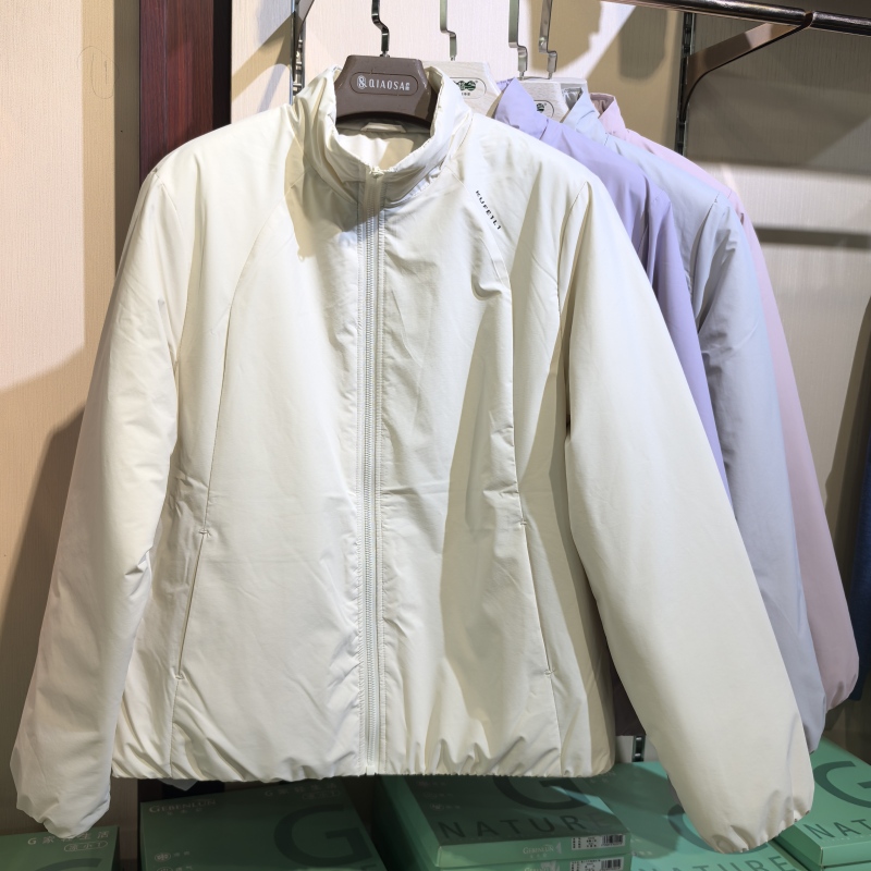 Beautiful Sakura 2632 Women's Lightweight Cotton Jacket with Stand Collar and Wool Lining, Short Style, Autumn and Winter Coat, Warm Top Beautiful Sakura 2632 Women's Lightweight Cotton Jacket with Stand Collar and Wool Lining, Short Style, Autumn and Winter Coat, Warm Top