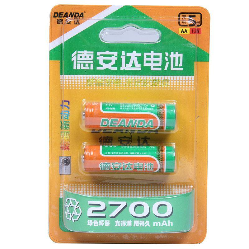 Deanda No. 5 battery rechargeable 2700mAh large capacity KTV microphone camera toy universal 2-grain card