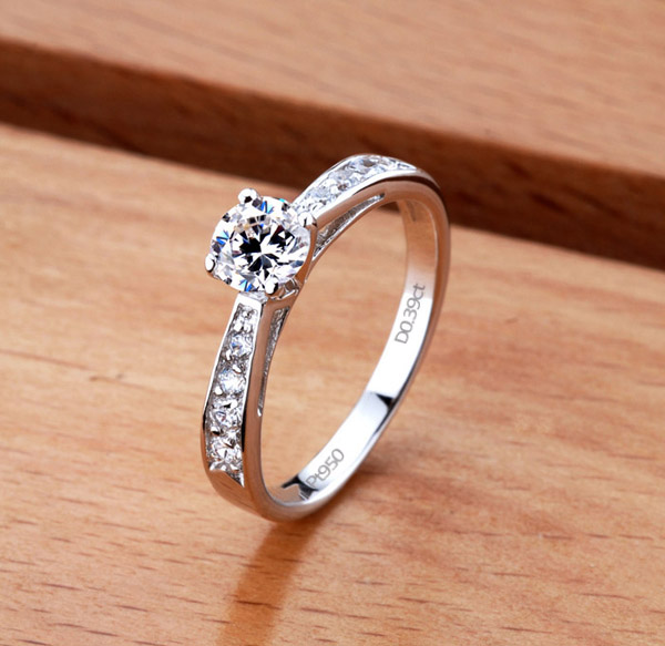 Imprint 950 NSCD Diamond Diamond Ring Diamond Ring Female Ring Wedding Ring with certificate p433p