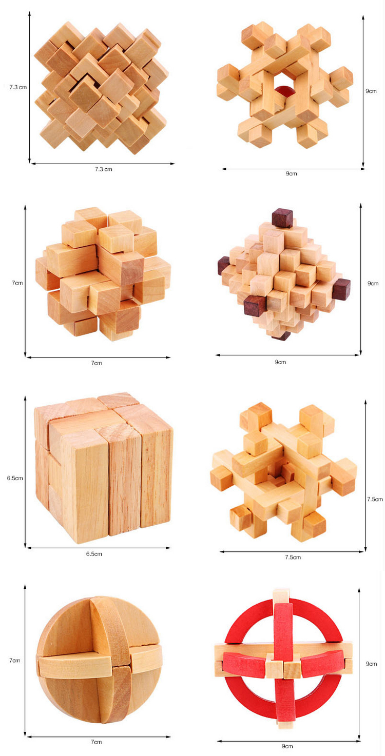 Bán chạy nhất hàng loạt trẻ em người lớn của hệ thống bằng gỗ mở khóa magic cube thông minh đồ chơi tháo gỡ lắp ráp Kong Ming khóa Lu Ban gói khóa đồ chơi bằng gỗ
