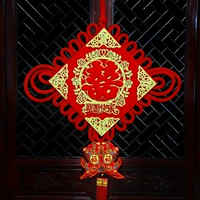 Двусторонная плетеная большая праздничнная подвеска ручной работы