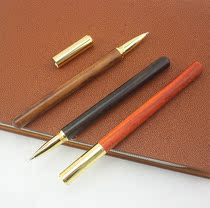 Red Wood Signature Pen water pen creative metal brass gel pen solid wooden high-end business gift pen