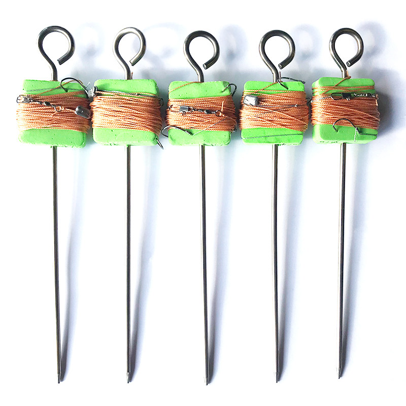 Crooked mouth hook turtle hook with two heads and double needles anti-off full set of king eight hooks special turtle hook black fish crooked head hook in bulk