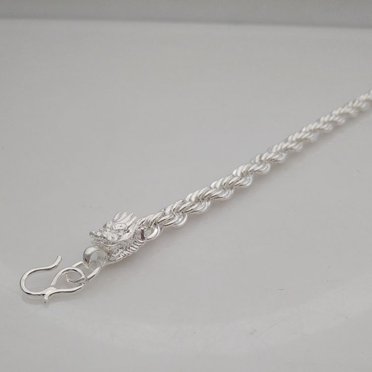 S259 sterling bạc đôi vòi vòng tay nam retro độc đoán vòng đeo tay thô Hàn Quốc cá tính thời trang thủy triều nam trang sức - Vòng đeo tay Cuff vòng tay nam