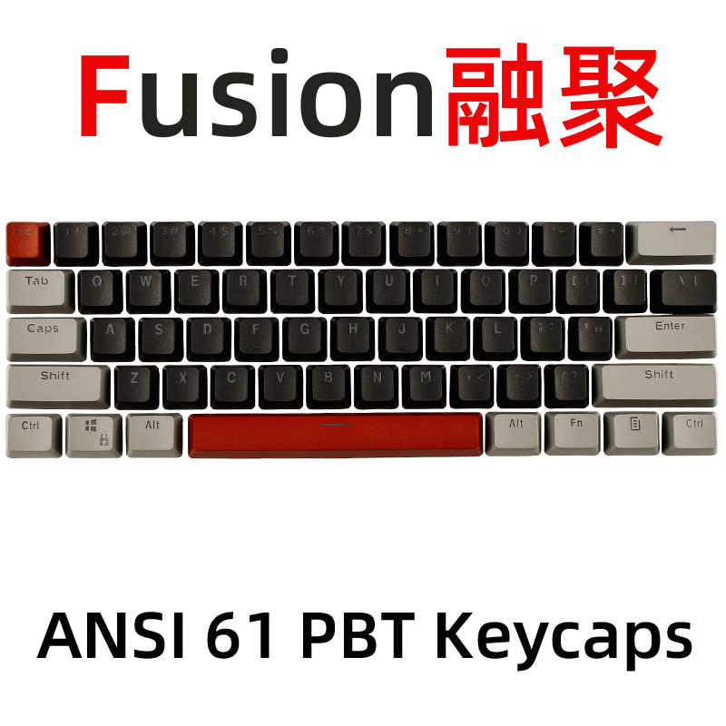 60% Mechanical Keyboard Pbt Translucent Keycaps Gh60 Keycaps Rk61/Alt61/Annie/Poker Keycaps