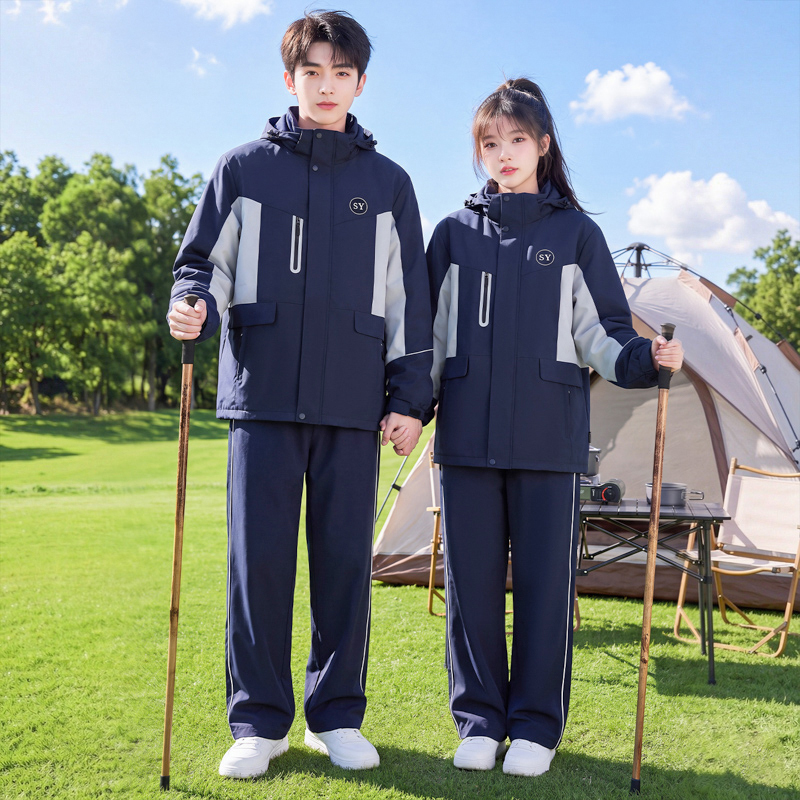 Shenyang Middle School Students' Unified School Uniform Class Uniform, Three-In-One Detachable Jacket Set, Thickened for Winter High School Students Shenyang Middle School Students' Unified School Uniform Class Uniform, Three-In-One Detachable Jacket Set, Thickened for Winter High School Students