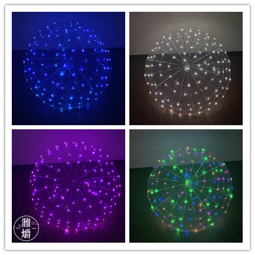 LED luminous umbrella net red umbrella vibrato with the same wedding photography luminous props location shooting starry umbrella