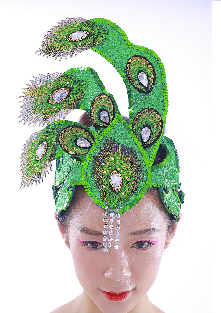 Peacock dance headdress Auspicious peacock headdress Ethnic minority headdress Dai dance Classical dance National dance headdress