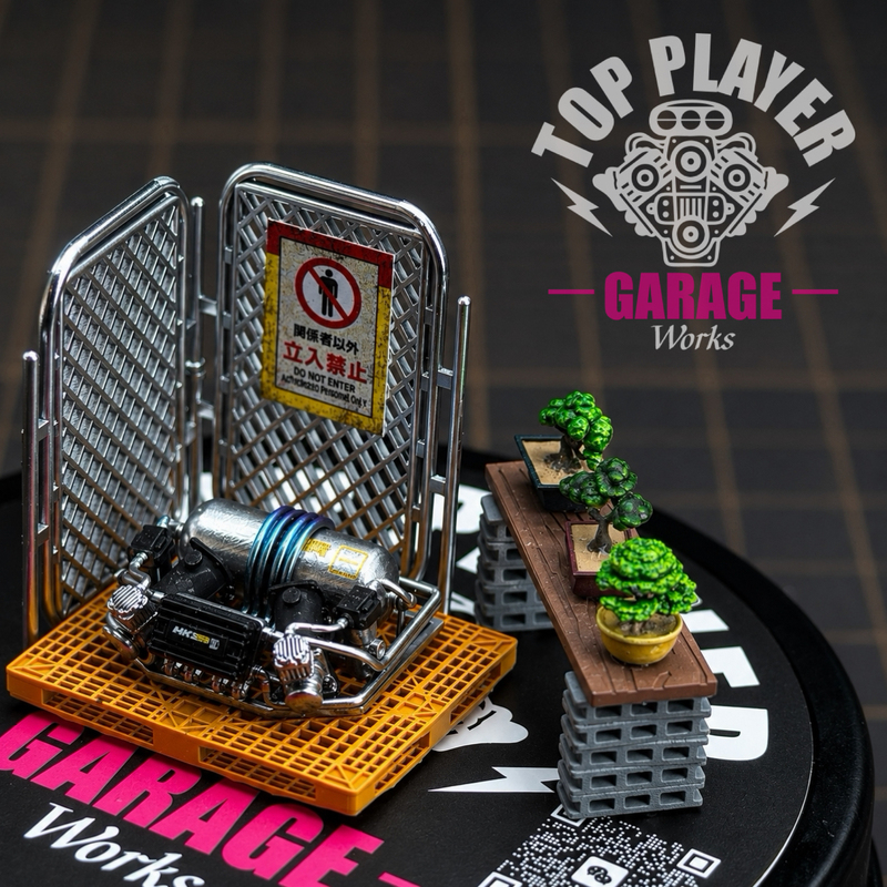 【Top】1/64 Car Scene Accessory Collection Garage Scene Model Accessories No60272-Abc 【Top】1/64 Car Scene Accessory Collection Garage Scene Model Accessories No60272-Abc