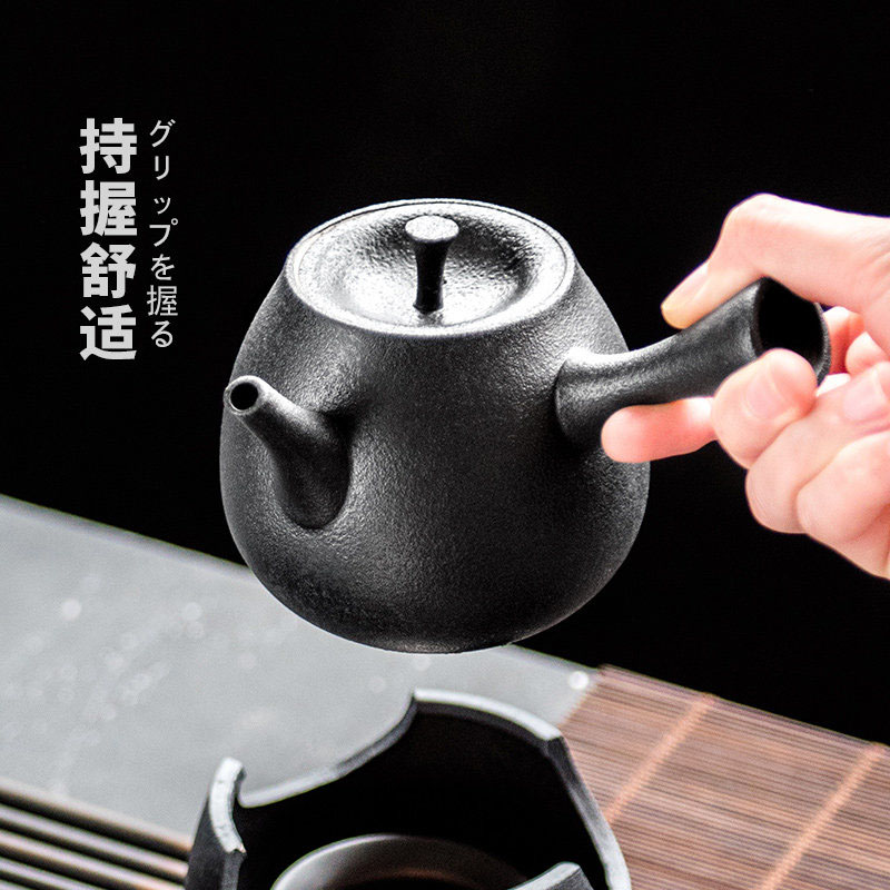 British alcohol lamp ceramic kung fu tea kettle boil tea stove the coarse pottery teapot TaoLu mini side put the pot