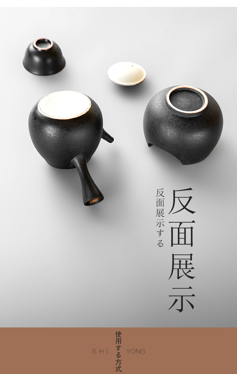 British alcohol lamp ceramic kung fu tea kettle boil tea stove the coarse pottery teapot TaoLu mini side put the pot