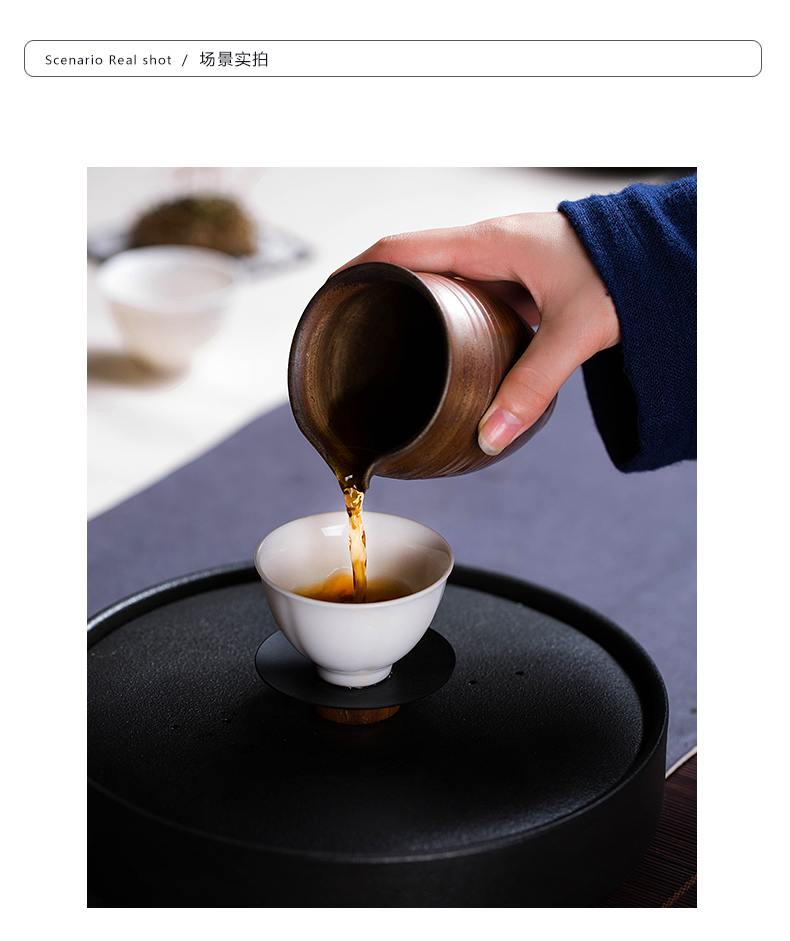 Tea cups a round cup mat kung fu Tea cup pad insulation saucer creative real wood saucer Japanese Tea accessories