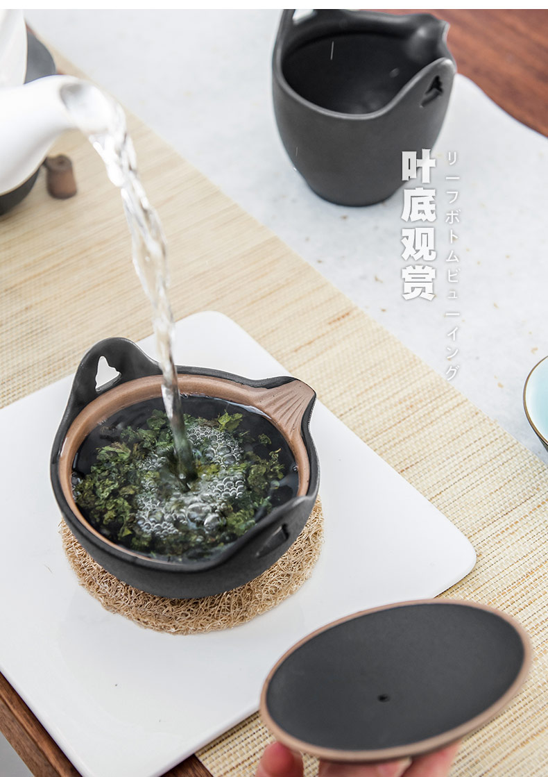 British ceramic teapot household teapot kung fu tea set to filter the tea taking single pot of tea hand grasp pot office