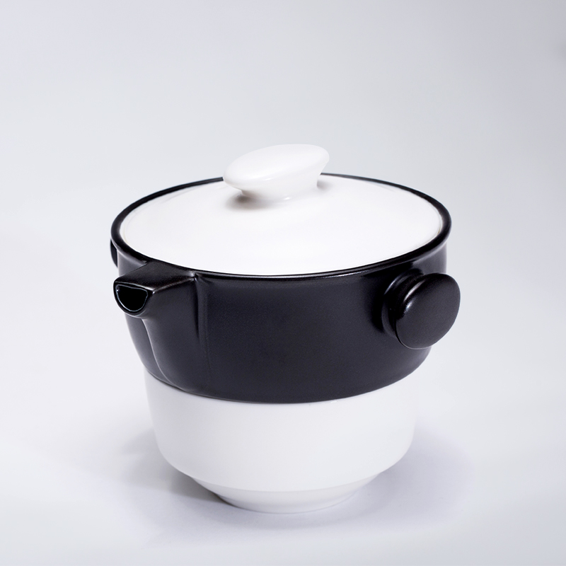 The Crack of a pot of 2 cup travel tea set suit portable Japanese tea taking and elegant glass ceramic one or two coarse pottery your up