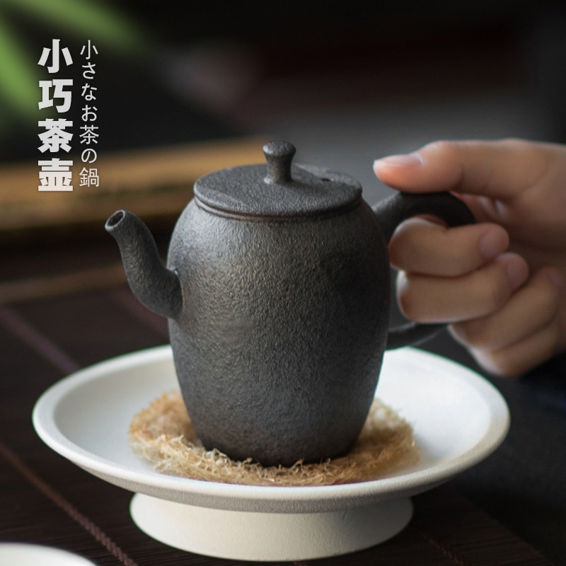 Yellow sand coarse pottery beauty shoulder the teapot ceramic filter teapot kung fu tea set, black pottery large single pot of zen tea taking