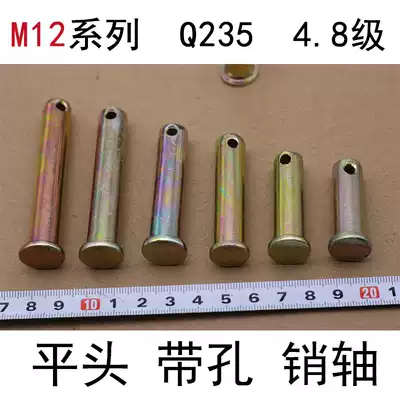 Pin shaft flat head cylindrical pin M12 *(20-120mm) pin A3 steel T-shaped positioning pin 4 8