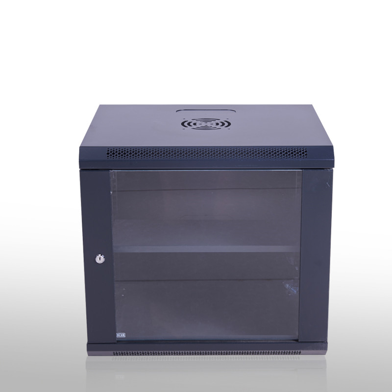 Computer room multimedia network wall-mounted small cabinet 9U wall cabinet 0 5 meters double layer black custom new product