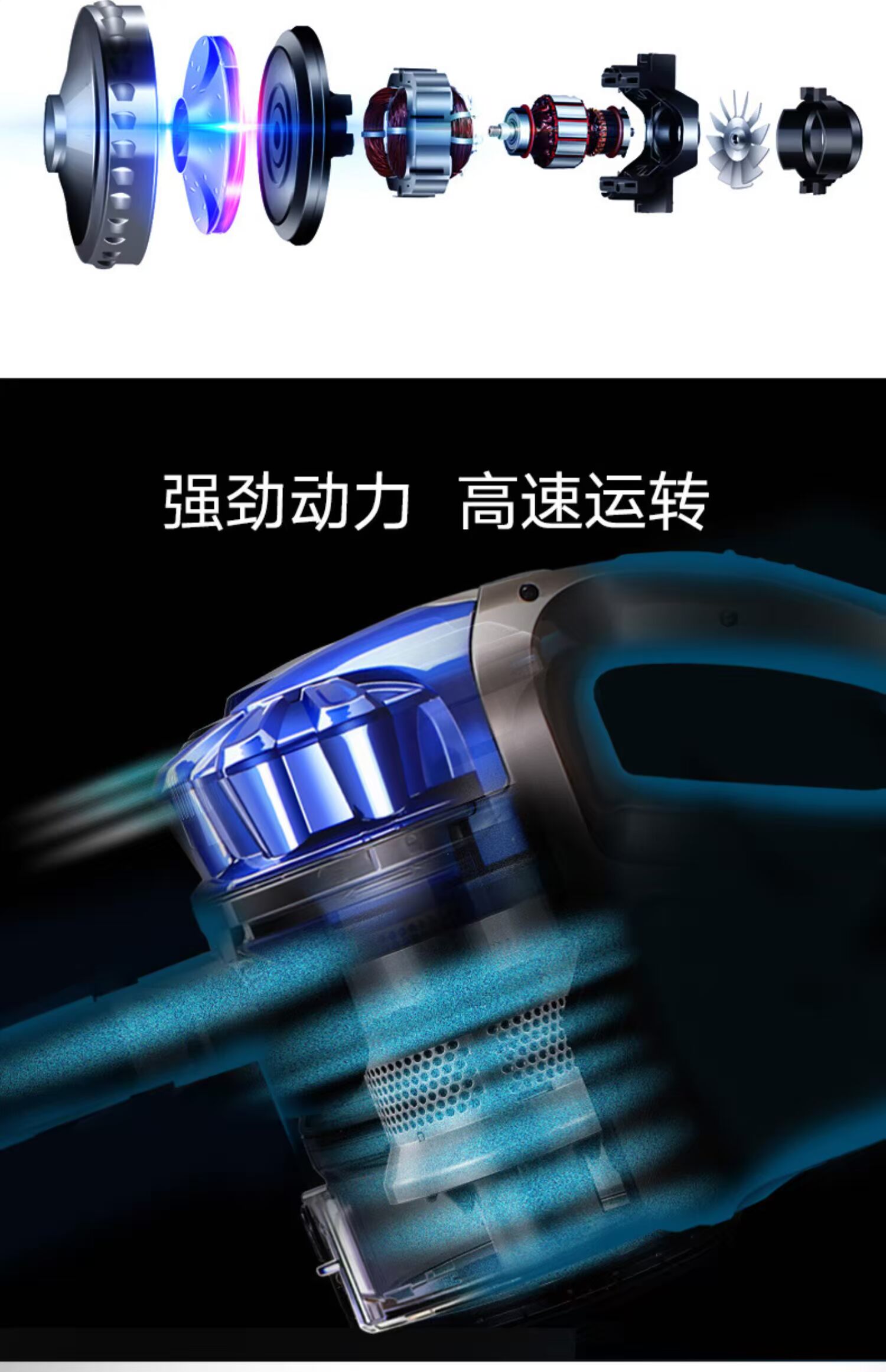 robot deebot de53 Baojiali máy hút bụi không dây hộ gia đình nhỏ công suất cao đẩy xe cầm tay sạc mites thảm sàn - Máy hút bụi robot hút bụi giá rẻ