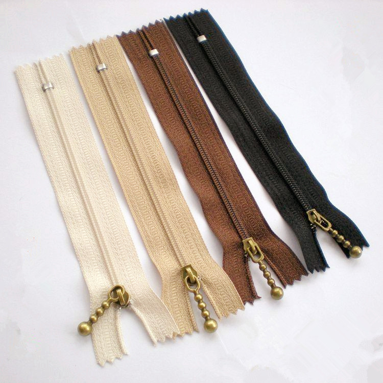 No. 3 Nylon zipper Water drop zipper 3# handbag zipper closed at 12cm15cm20cm25cm