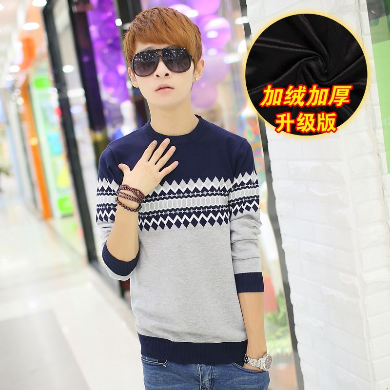 17 mẫu mùa đông 13 áo len thanh niên 14 cộng với áo len dày nhung Cậu bé 15 tuổi 16 chạm đáy ấm áp 18 học sinh trung học thời trang nam