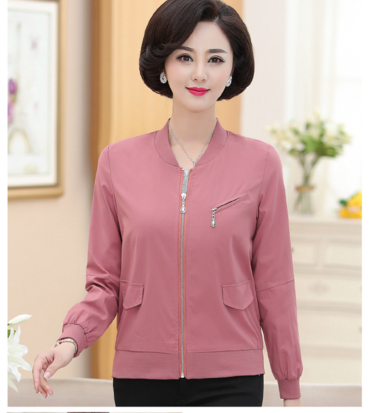 Áo khoác nữ trung niên mùa thu nữ 40-50 tuổi 2018 mới áo khoác nữ thời trang trung niên áo nữ trung niên