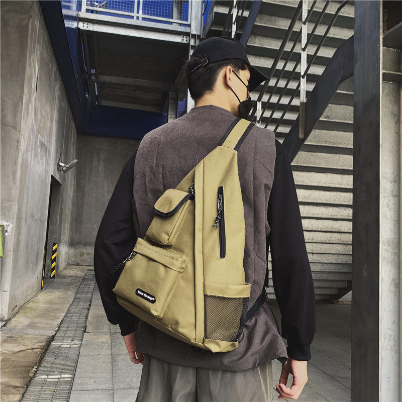 ins Japanese Harajuku street functional tooling messenger bag male Hong Kong style retro shoulder bag girl student bag