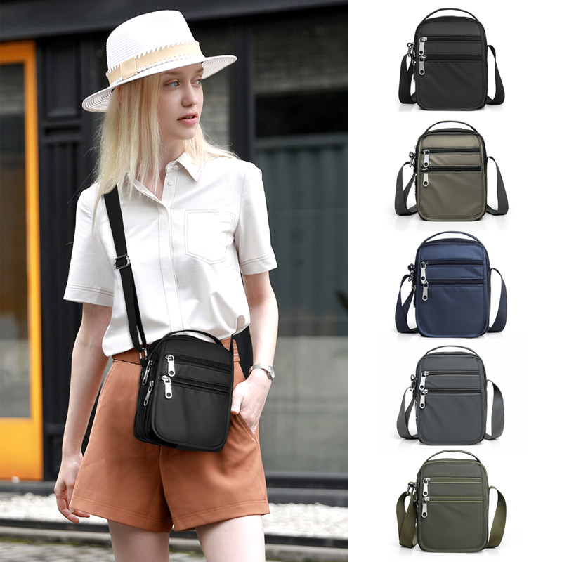 Messenger bag European and American trendy brand shoulder bag men's casual mobile phone sports Messenger bag portable mini light backpack