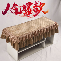 European fabric gray square stool dust cover square leather Pier test change shoes stool sofa stool protective cover cover can be customized