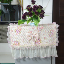 New single and double door refrigerator cover lace thickened fabric multi-cover towel laundry machine cover printer dust cover customized