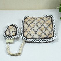 Phone Hood Korean Pettit embroidery cloth landline phone cover dust cover cover towel two-piece earpiece cover