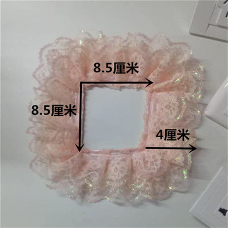 New switch socket set full of 8 switch wall stickers Korean fabric lace decorative stickers custom