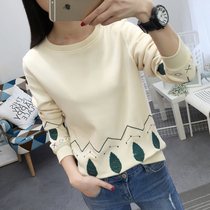 Plus velvet base shirt womens autumn and winter clothes 2021 New Korean version of loose students long sleeve T-shirt with clothes ins tide