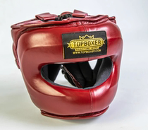 topboxer helmet boxing helmet monkey face beam nose leather adult muay thai fighting shoulder-to-shoulder winning