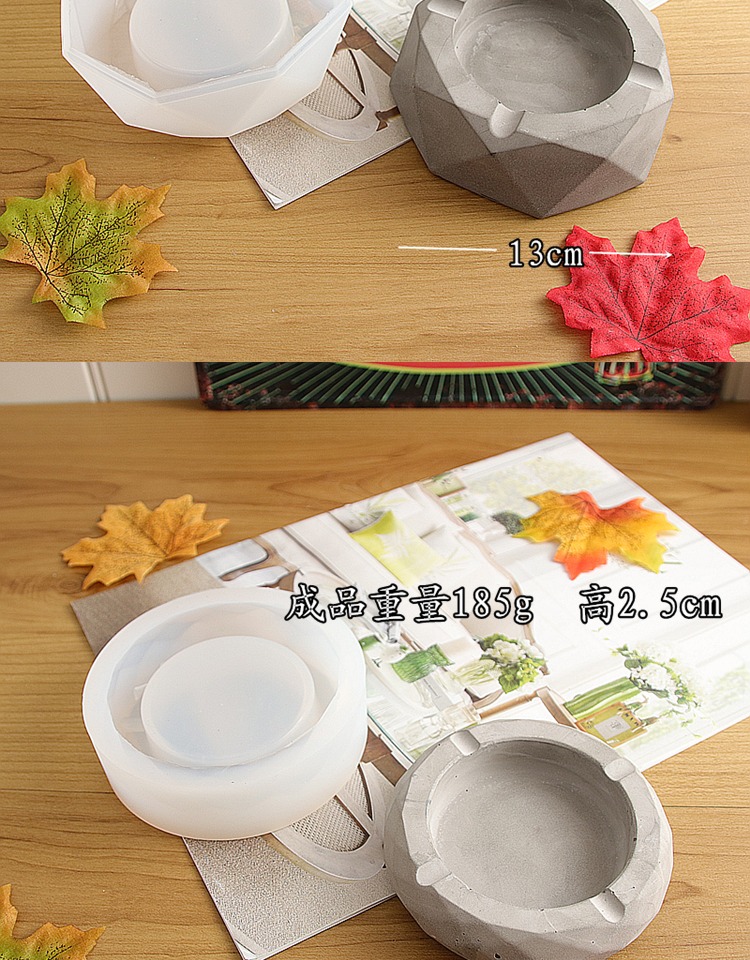 Xi măng sáng tạo DIY silicone khuôn gạt tàn keo khuôn cá tính xi măng gạt tàn thuốc lá công nghiệp Bắc Âu - Tự làm khuôn nướng khuon banh trung thu