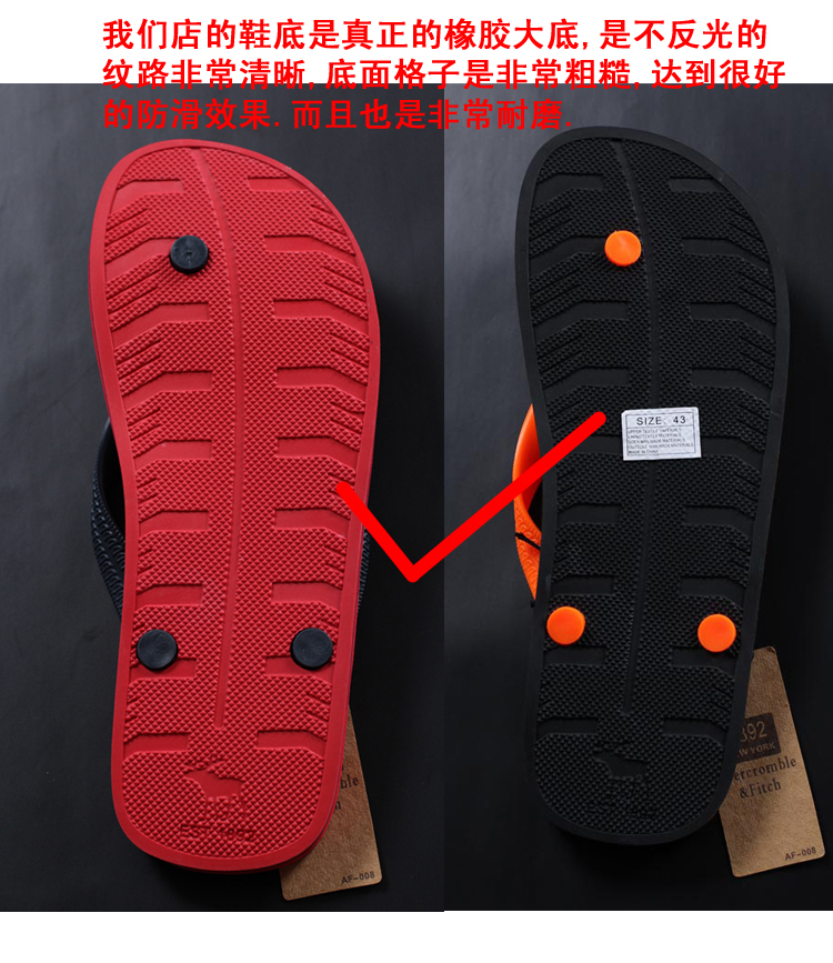Dép xỏ ngón cổ điển nam hươu mùa hè màu chống trượt cao su chống trượt đế ngoài - Dép dép sandal nam hàng hiệu